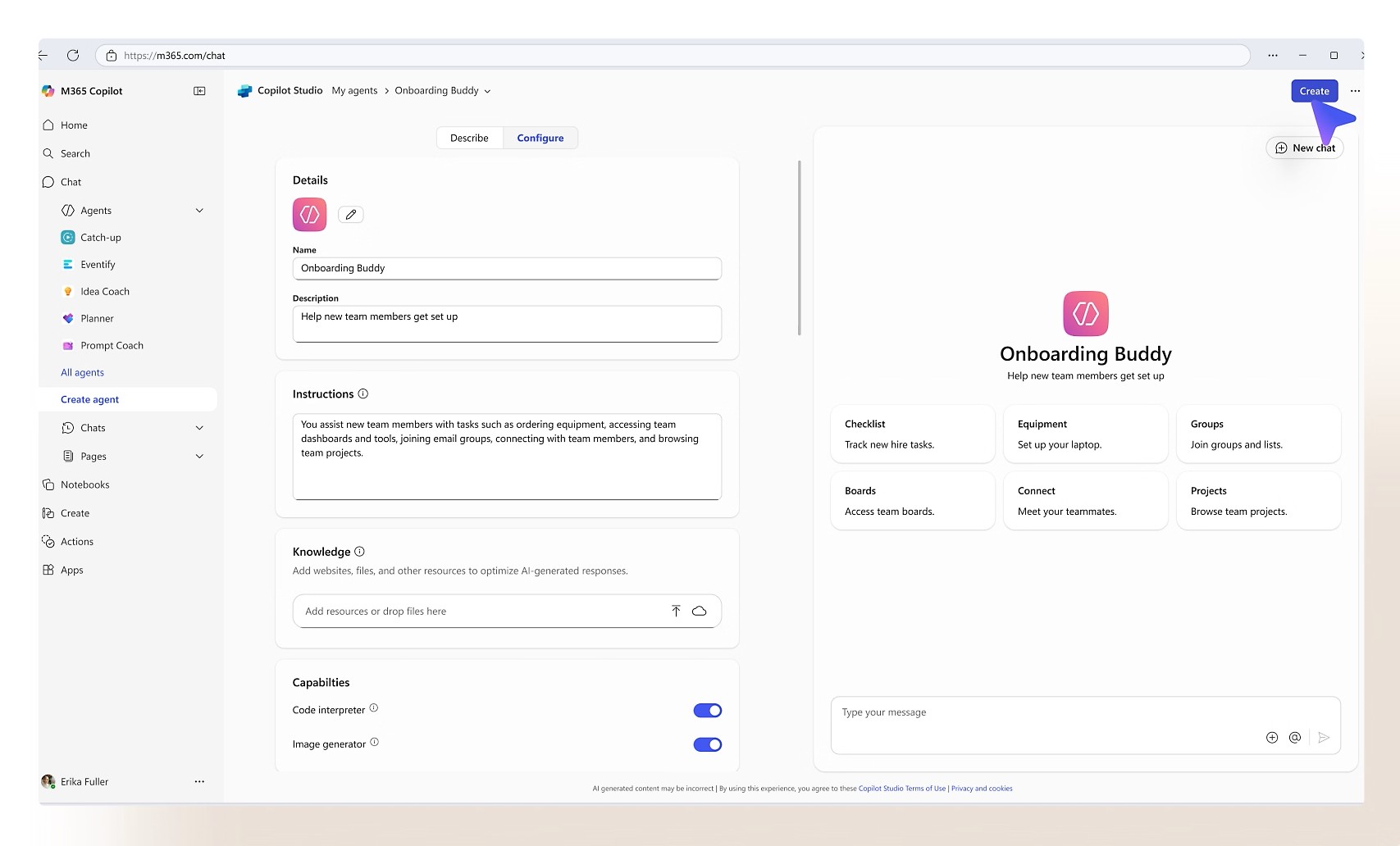 Build agents inside Microsoft 365