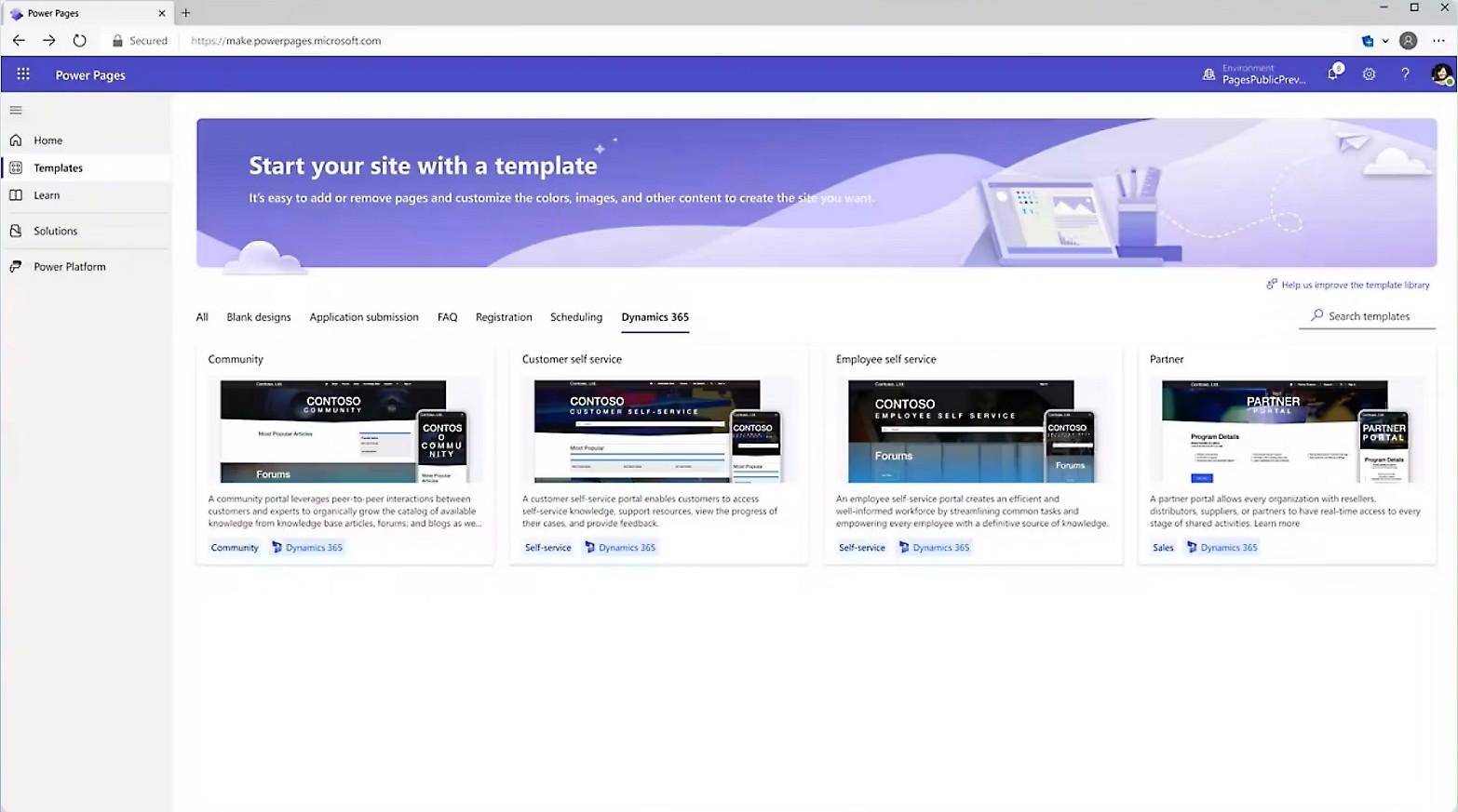 Flexible templates